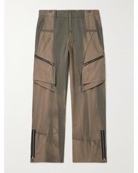 JiyongKim - Straight-Leg Sun-Bleached Zip-Embellished Cotton-Blend Twill Trousers - Lyst