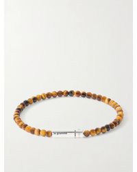 Le Gramme - 11G Sterling And Tiger Eye Beaded Bracelet - Lyst
