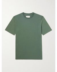 Folk Panelled Cotton-jersey T-shirt - Green