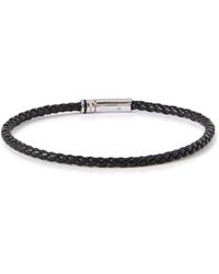 Miansai - Juno Braided Leather And Silver Bracelet - Lyst