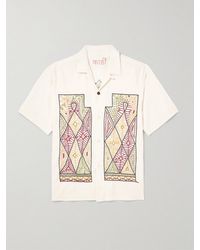 Kardo - Craft Ayo Convertible-Collar Embroidered Cotton Shirt - Lyst