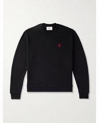 Ami Paris - Ami de Coeur Sweatshirt aus Jersey aus einer Baumwollmischung mit Logostickerei - Lyst