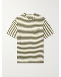 Massimo Alba - Panarea gestreiftes T-Shirt aus einer Baumwoll-Leinenmischung - Lyst