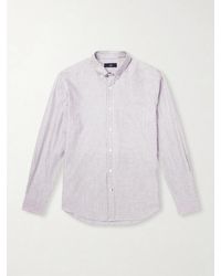 dunhill - Striped Cotton And Cashmere-Blend Shirt - Lyst