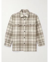 Ami Paris - Oversized Checked Virgin Wool Overshirt - Lyst