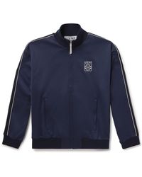 Loewe - Twill-Trimmed Logo-Embroidered Tech-Jersey Track Jacket - Lyst
