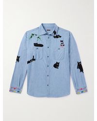 Kapital - Embroidered Cotton-Chambray Shirt - Lyst