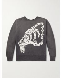 SAINT Mxxxxxx - Distressed Printed Cotton-Jersey Sweatshirt - Lyst