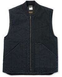 Nike - Logo-embroidered Padded Cotton-canvas Gilet - Lyst