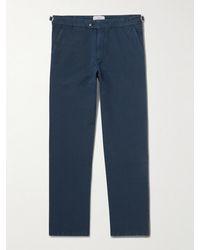 MR P. - Mike Straight-Leg Organic Cotton And Linen-Blend Twill Trousers - Lyst