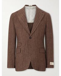 Massimo Alba - Pinstriped Linen Blazer - Lyst