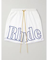 Rhude - Shorts a gamba dritta in nylon con logo e coulisse - Lyst