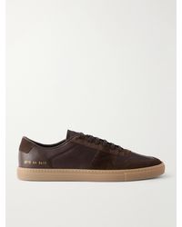 Common Projects - Bball Duo Suede-Trimmed Leather Sneakers - Lyst