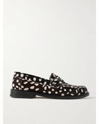 VINNY'S - Yardee Printed Calf Hair Penny Loafers - Lyst