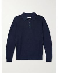 Corridor NYC - Ribbed Organic Mercerised Cotton Polo Shirt - Lyst