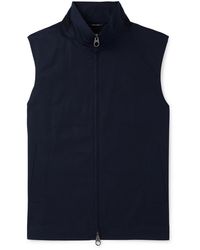 Loro Piana - Landon Suede-Trimmed Cotton-Satin Gilet - Lyst