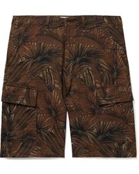 Universal Works - Printed Textured-cotton Cargo Shorts - Lyst