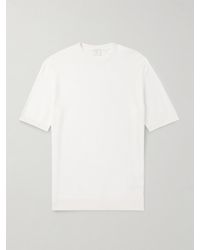 Eleventy - Slim-Fit Ribbed Cotton T-Shirt - Lyst