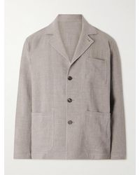 De Bonne Facture - Traveler Linen And Wool-blend Jacket - Lyst
