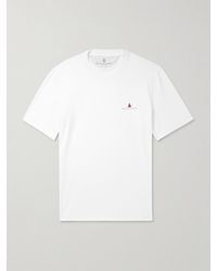 Brunello Cucinelli - Schmal geschnittenes T-Shirt aus Baumwoll-Jersey mit Logoprint - Lyst