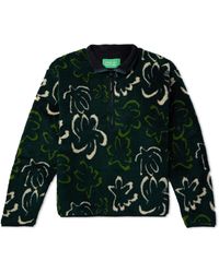 District Vision - Floral-print Fleece Half-zip Sweatshirt - Lyst