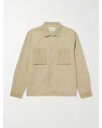 Folk - Patch Linen And Cotton-Blend Overshirt - Lyst
