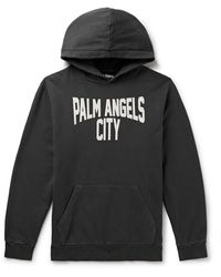 Palm Angels - Logo-print Cotton-jersey Hoodie - Lyst