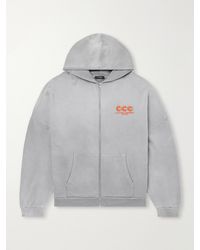 Willy Chavarria - Logo-embroidered Cotton-jersey Zip-up Hoodie - Lyst