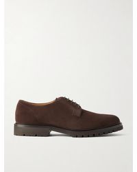 Brunello Cucinelli - Suede Derby Shoes - Lyst