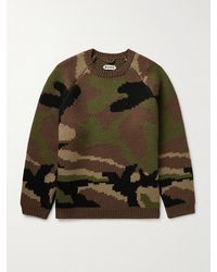 Bode - Camouflage Merino Wool Sweater - Lyst