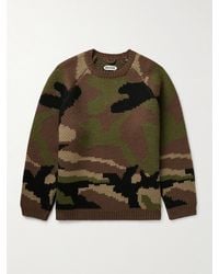 Bode - Camouflage Merino Wool Sweater - Lyst