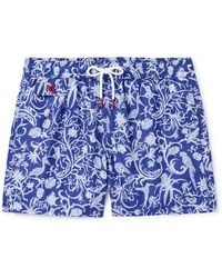 Kiton - Straight-Leg Mid-Length Printed Swim Shorts - Lyst