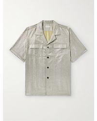 Dries Van Noten - Camp-Collar Lamé Shirt - Lyst