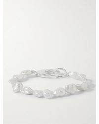 Hatton Labs - Bracciale in argento con perle Gnocchi - Lyst