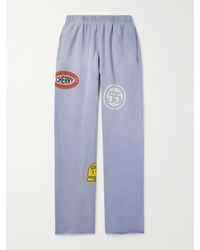 CHERRY LA - Straight-leg Appliquéd Printed Cotton-blend Jersey Sweatpants - Lyst