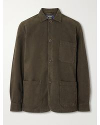 Portuguese Flannel - Labura Stretch-Cotton Twill Overshirt - Lyst