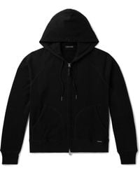 Tom Ford - Slim-Fit Cotton-Blend Jersey Zip-Up Hoodie - Lyst