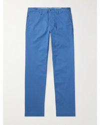 Polo Ralph Lauren - Pantaloni chino slim-fit in twill di misto cotone con logo ricamato - Lyst