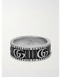 Gucci - Silver Ring With Double G - Lyst