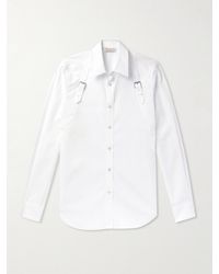 Alexander McQueen - Camicia in popeline di cotone con dettaglio Harness - Lyst