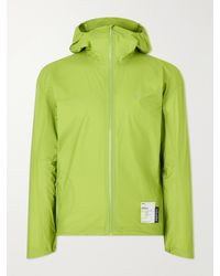 Satisfy - Rain Fly Hooded Logo-Printed Pertex Shield Air Jacket - Lyst