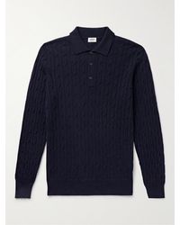 Ghiaia - Cable-knit Cashmere Polo Shirt - Lyst