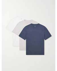 Officine Generale - Three-Pack Organic Cotton-Jersey T-Shirt - Lyst