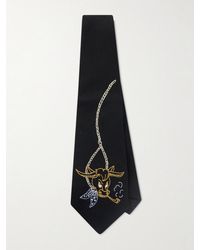 Enfants Riches Deprimes - Bull 12Cm Embroidered Virgin Wool-Twill Tie - Lyst