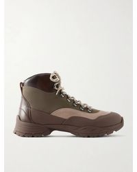 Brunello Cucinelli - Paneled Suede And Leather-Trimmed Rubber Hiking Boots - Lyst