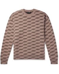 Balenciaga - Logo-jacquard Knitted Sweater - Lyst