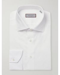 Canali - Impeccabile Cutaway-Collar Cotton-Poplin Shirt - Lyst