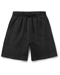 CHERRY LA - Baja Straight-leg Logo-embroidered Cotton-jersey Drawstring Shorts - Lyst