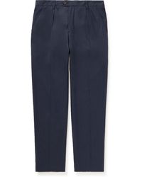 Oliver Spencer - Claremont Tapered Pleated Tm Lyocell-blend Twill Suit Trousers - Lyst
