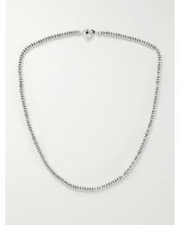 Mikia - Sterling Silver Hematite Beaded Necklace - Lyst